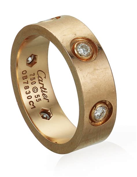 cartier gold ring band|cartier rings for women gold.